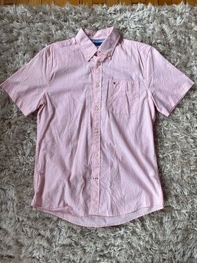 Tommy Hilfiger Pink Short Sleeve Button-Down Shirt